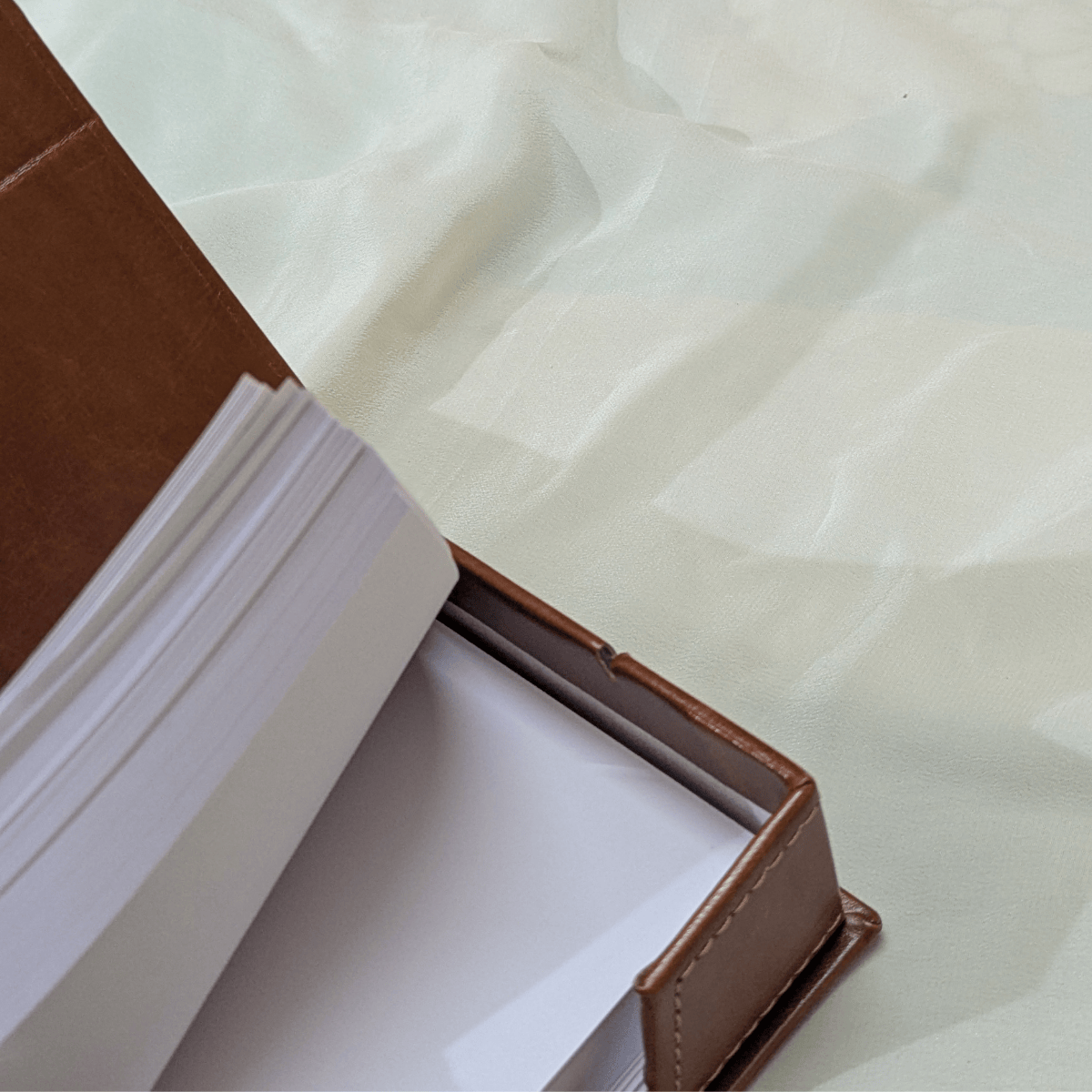 The Leather Brown DeskuCube Calendar