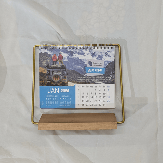 Wooden Horizon Hanging Calendar