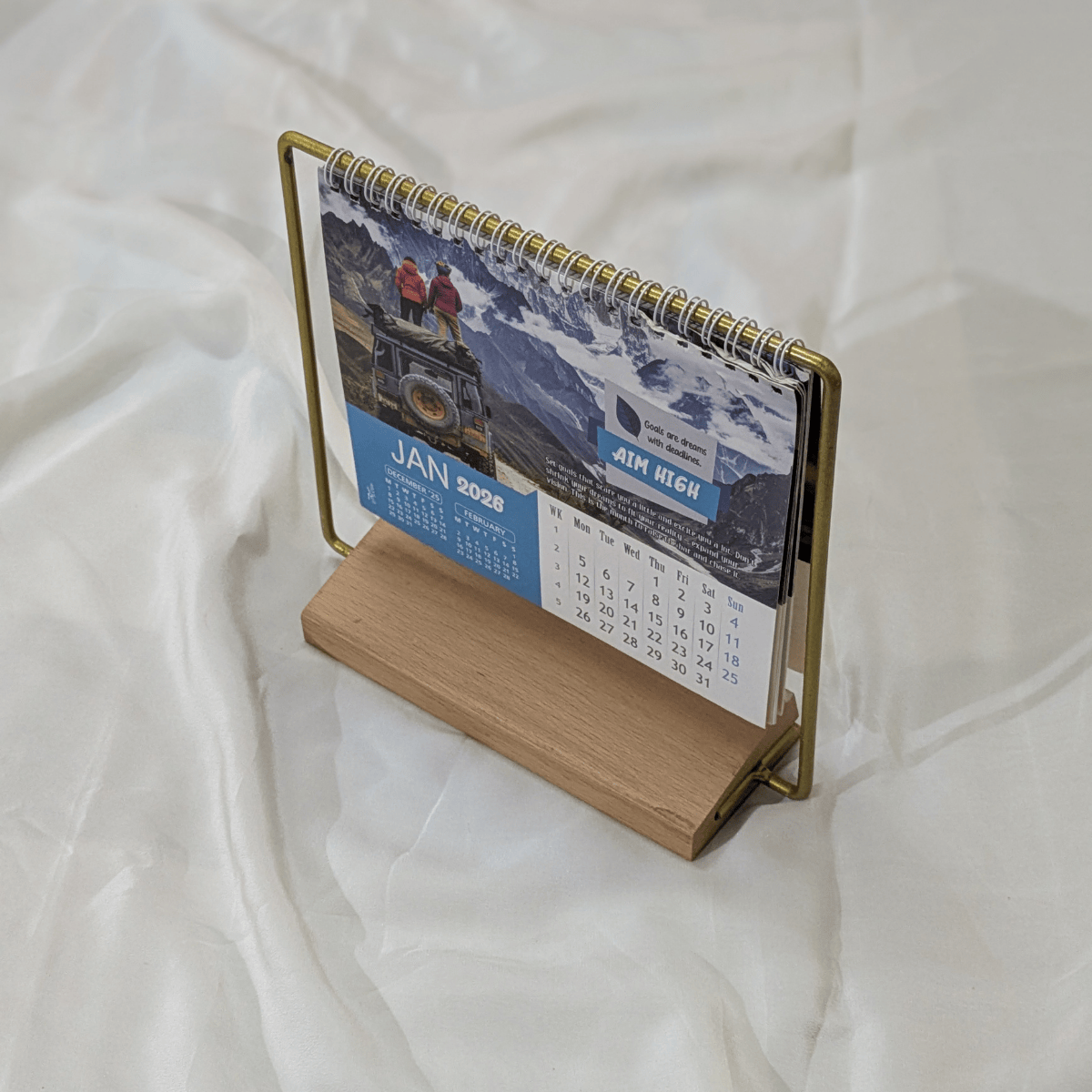 Wooden Horizon Hanging Calendar