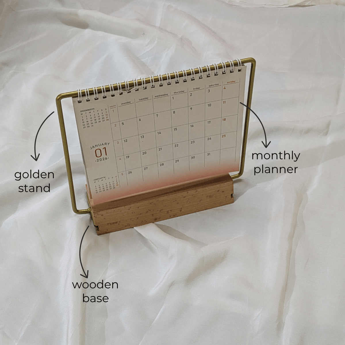 Wooden Horizon Hanging Calendar