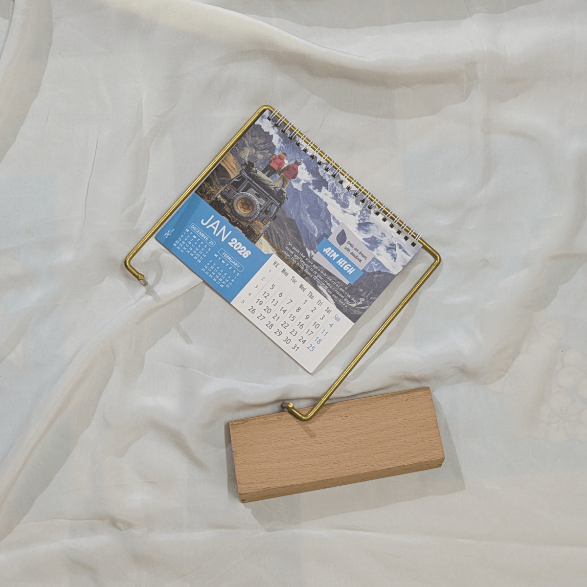 Wooden Horizon Hanging Calendar