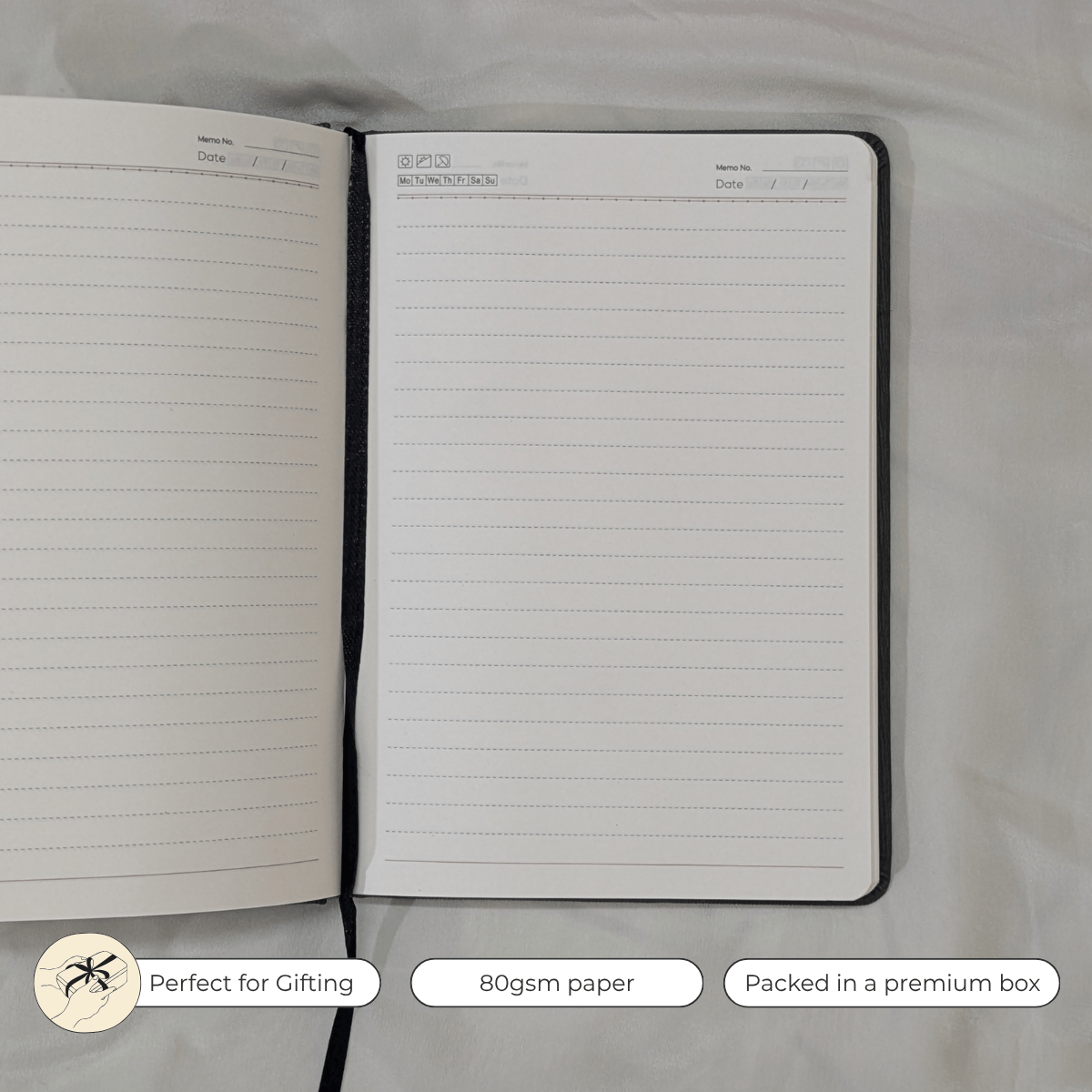 Grey Stitchline Notebook